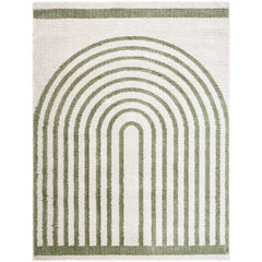 Larita Modern Grass Green Washable Area Rug