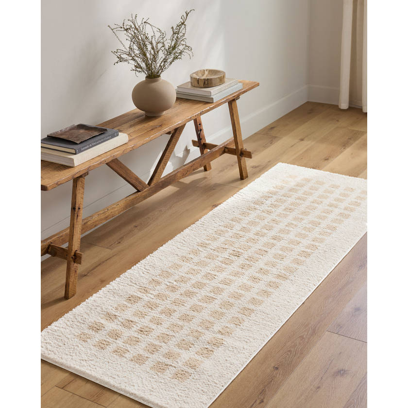 Noam Modern Beige Washable Area Rug