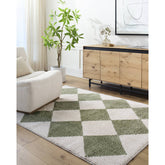 Jason Modern Grass Green Washable Area Rug