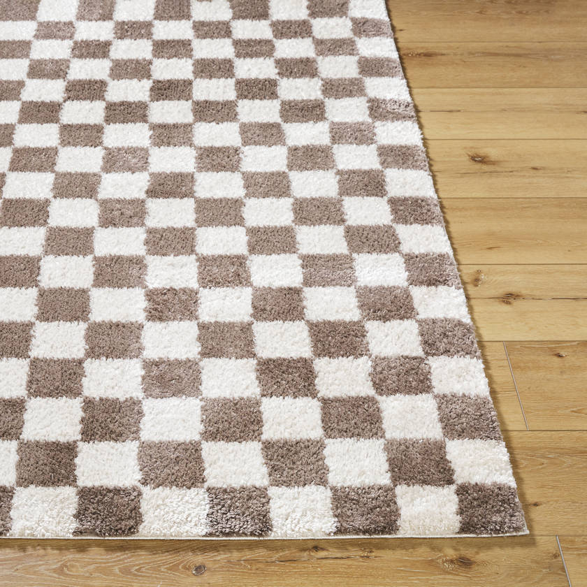 Shera Modern Dark Brown Washable Area Rug