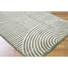 Marcela Modern Grass Green Washable Area Rug