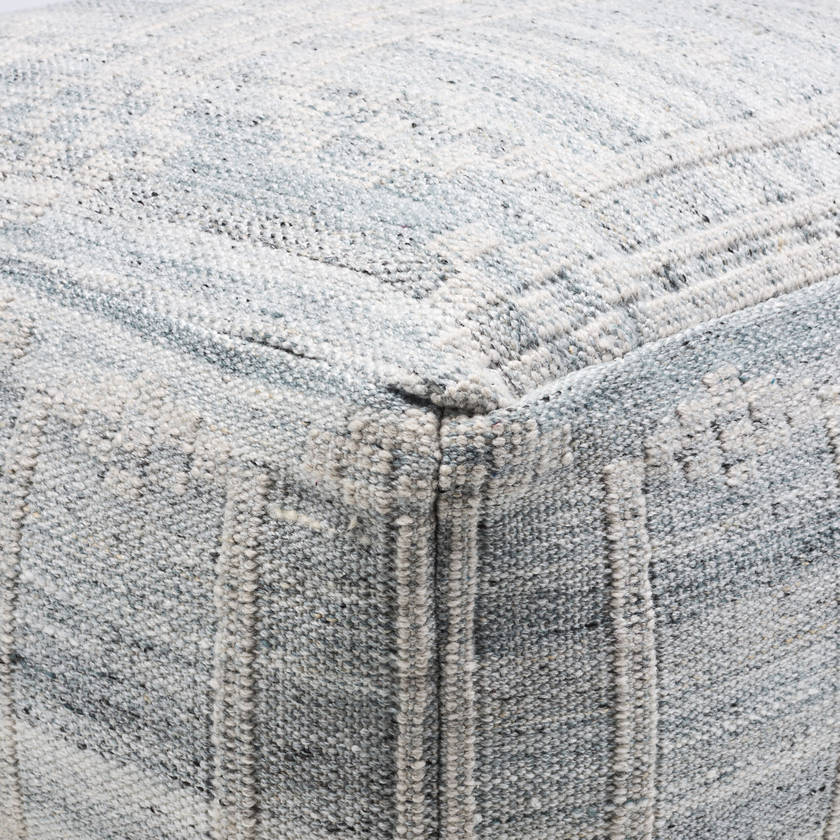 Camey Light Blue Pouf