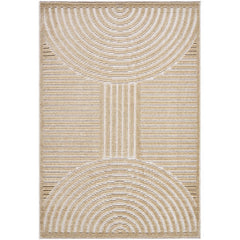 Carter Lake Modern Light Brown Washable Area Rug