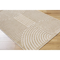Carter Lake Modern Light Brown Washable Area Rug