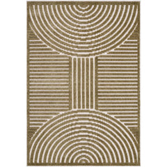 Carter Lake Modern Brown Washable Area Rug