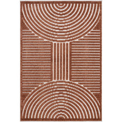 Carter Lake Modern Rust Washable Area Rug