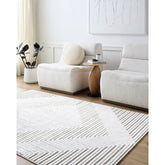 Carissa Modern Cream Washable Area Rug