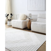 Carissa Modern White Washable Area Rug