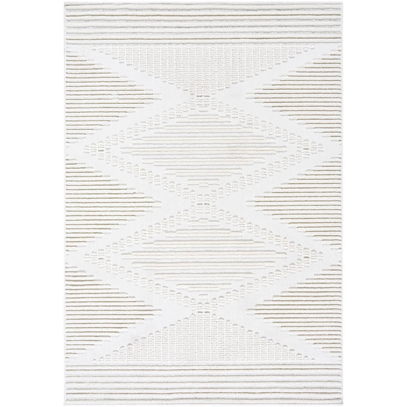 Rosamond Global Cream Washable Area Rug