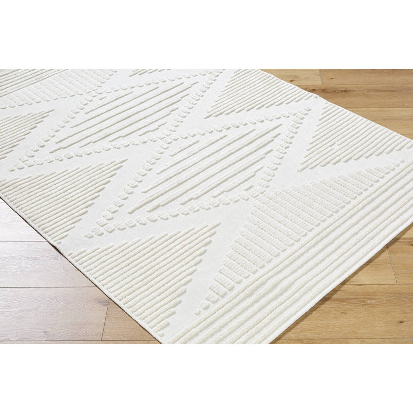 Rosamond Global Cream Washable Area Rug