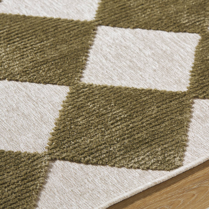 Luanne Modern Brown Washable Area Rug