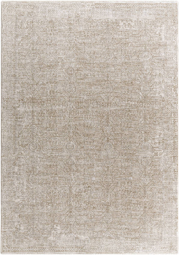 Javonna Traditional Dark Brown/Light Silver Area Rug