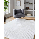 Jameal Modern White Area Rug