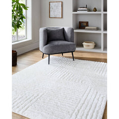 Jameal Modern White Area Rug
