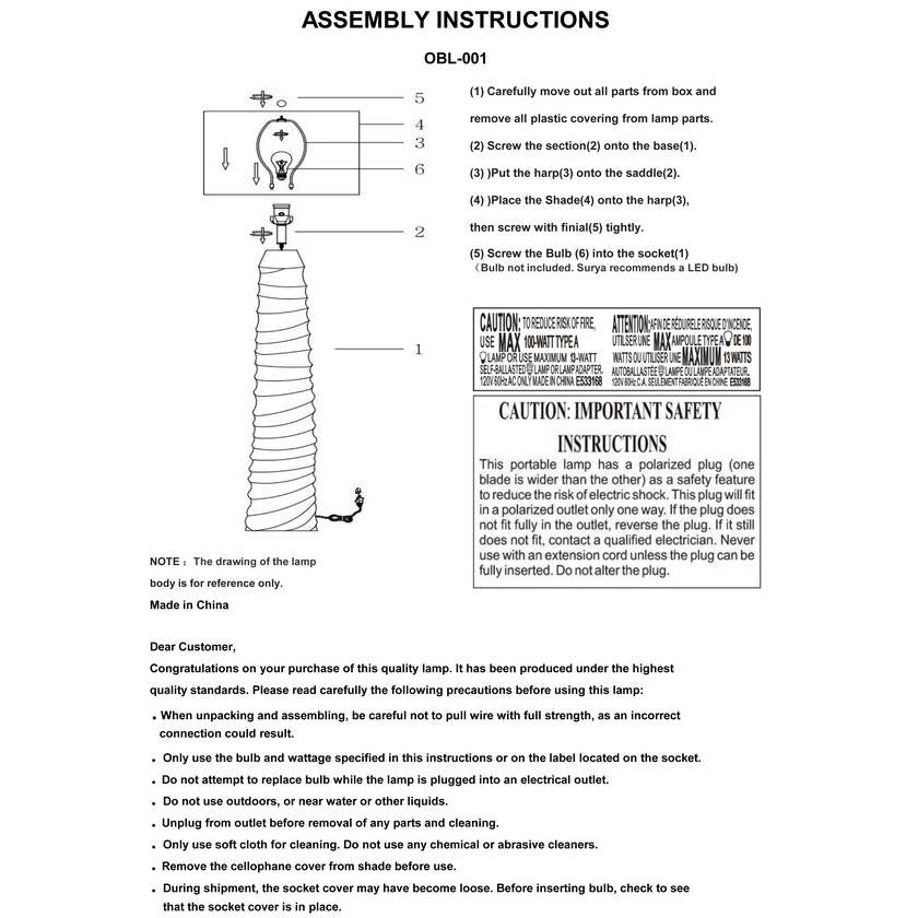 Averill Traditional White Floor Lamp