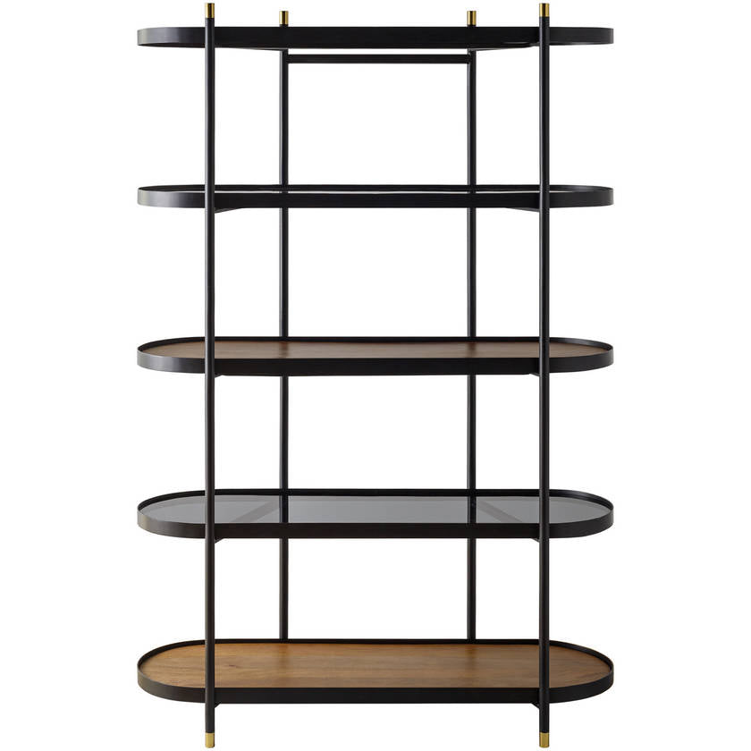 Jalyn Dark Brown Bookcase