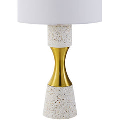Monty Rustic White/Gold Table Lamp