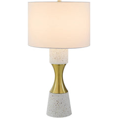 Monty Rustic White/Gold Table Lamp