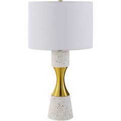 Monty Rustic White/Gold Table Lamp