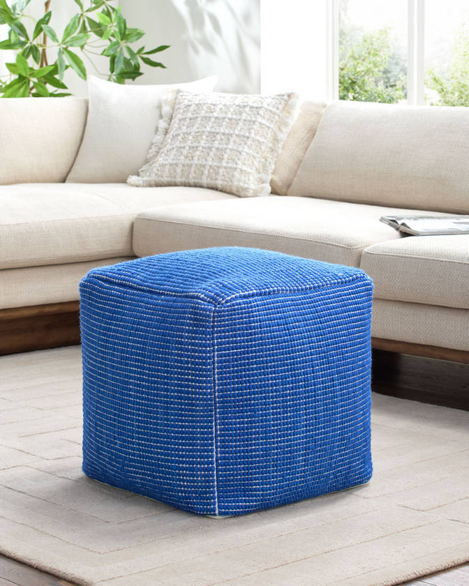Ronald Marine Blue Pouf