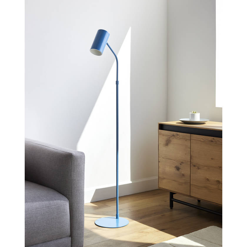 Zakery Rustic Blue Floor Lamp