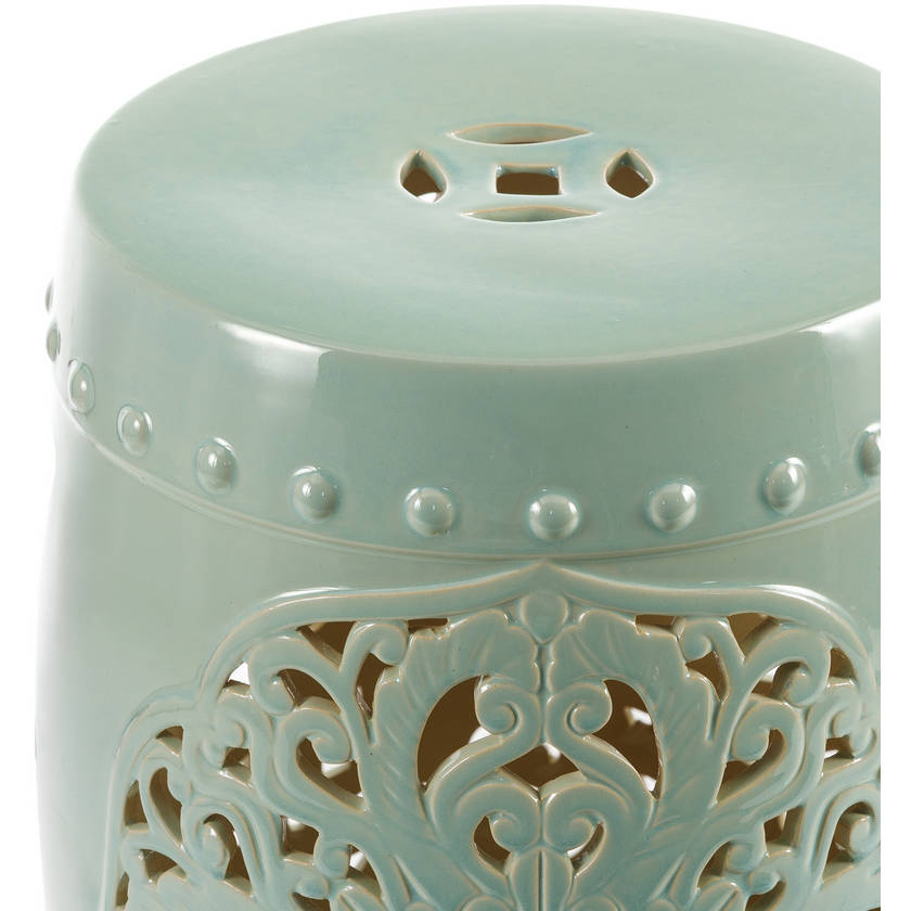 Tambria Seafoam Garden Stool