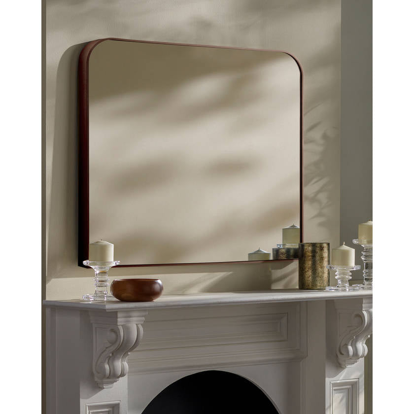 Corvette Modern Dark Brown Wall Mirror