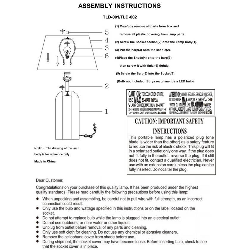 Elspeth Global White Table Lamp