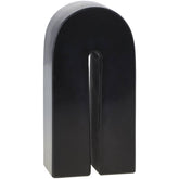 Oblong Black Decorative Sculpture