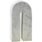 Oblong White Decorative Sculpture