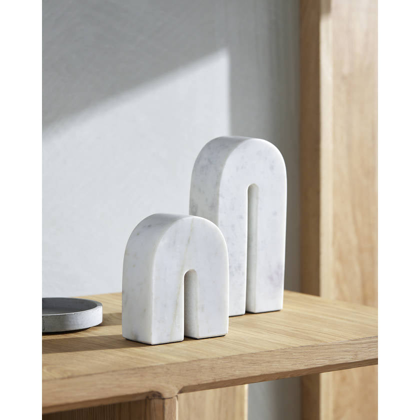 Oblong White Decorative Sculpture