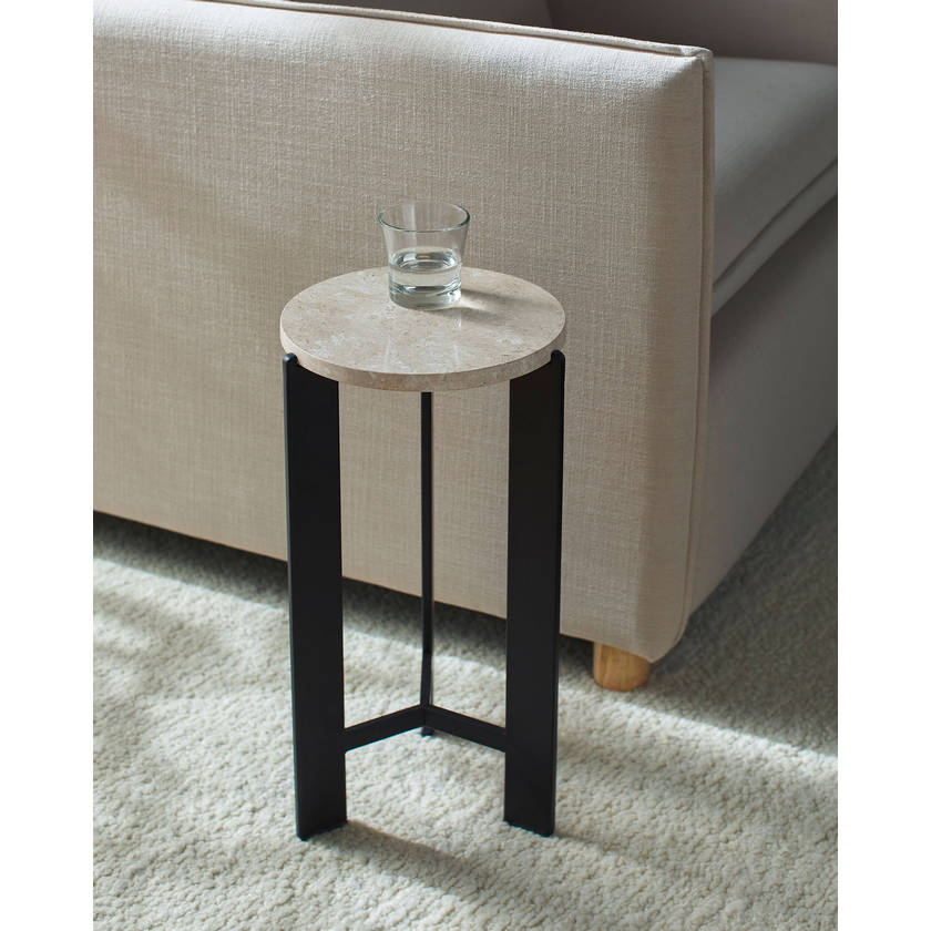 Corianna Beige/Black End Table