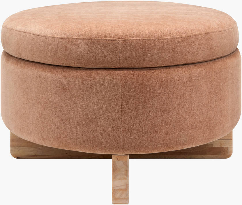 Sherece Peach Ottoman