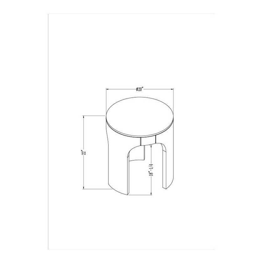 Krystil White End Table