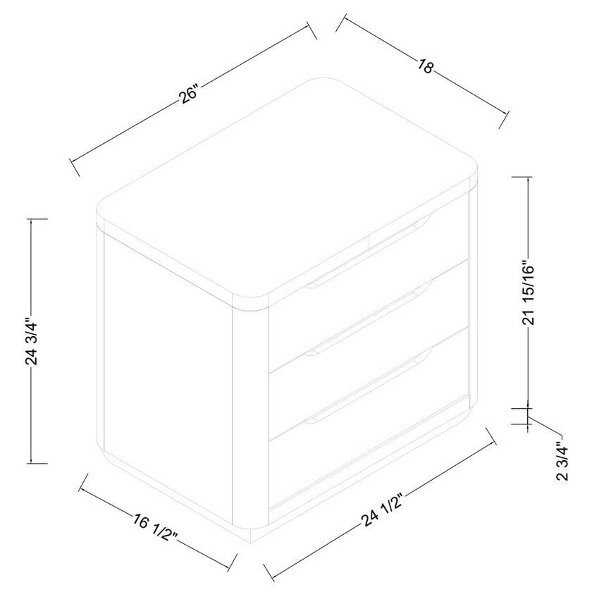 Assumption Brown Nightstand
