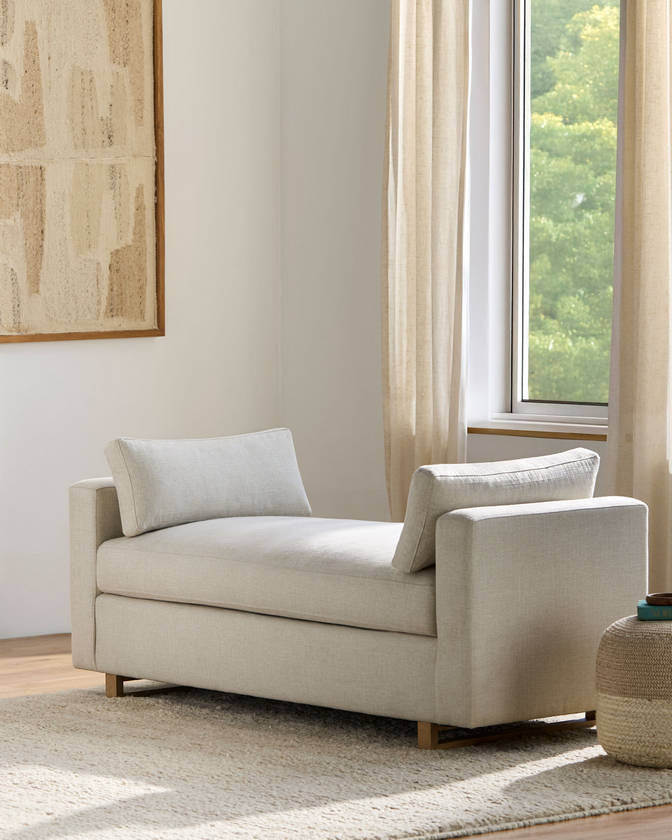 Marcella White/Brown Bench