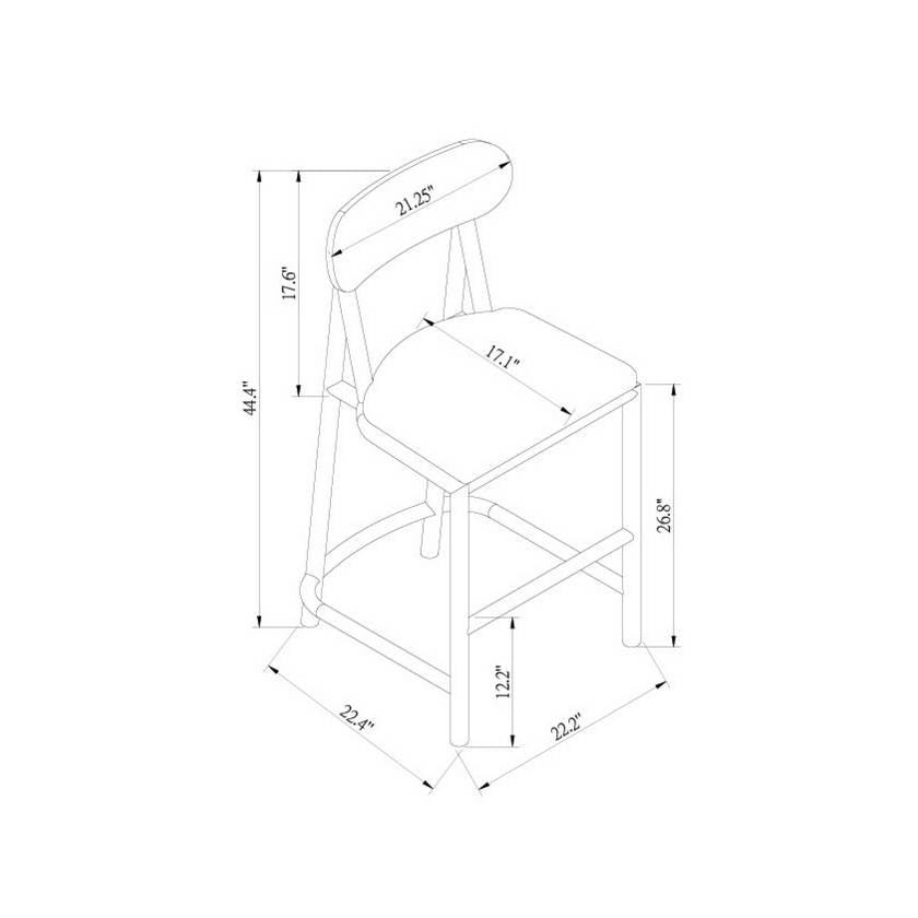 Karrie Medium Brown Bar Stool