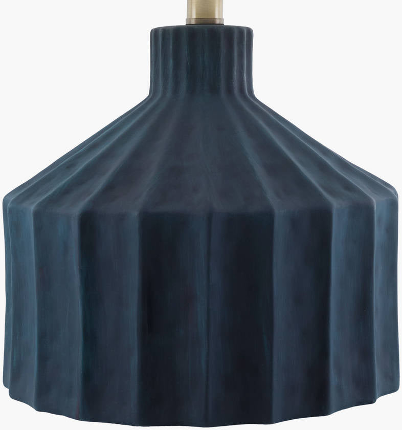 Malky Traditional Dark Blue Table Lamp