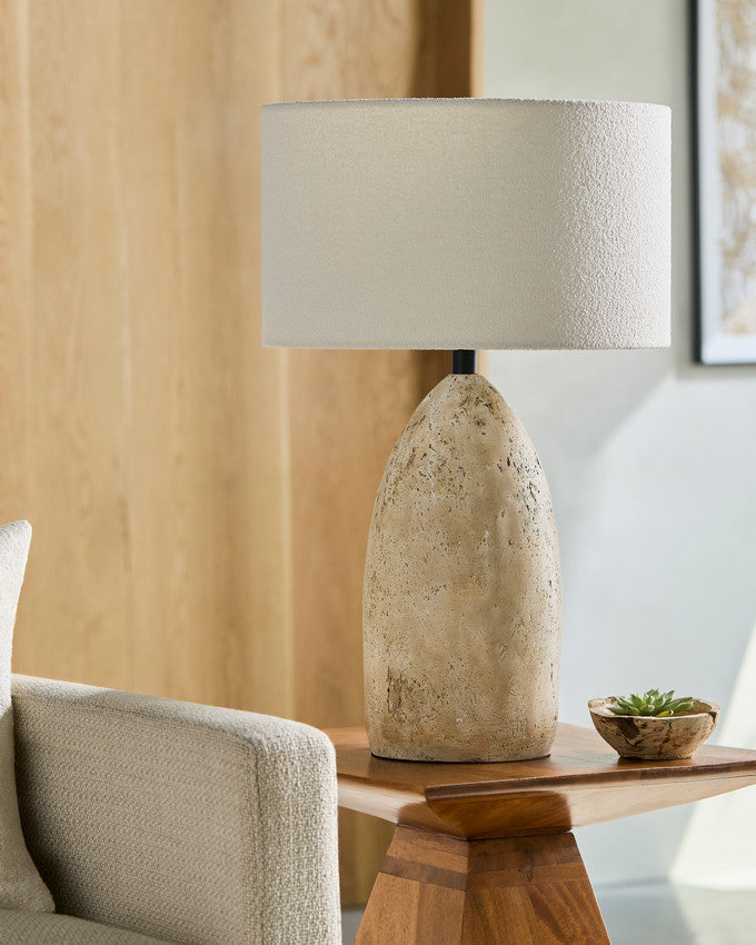 Howard Traditional Brown/White Table Lamp