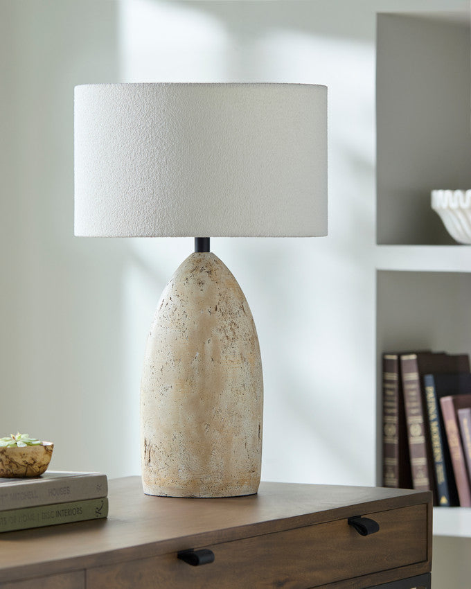 Howard Traditional Brown/White Table Lamp