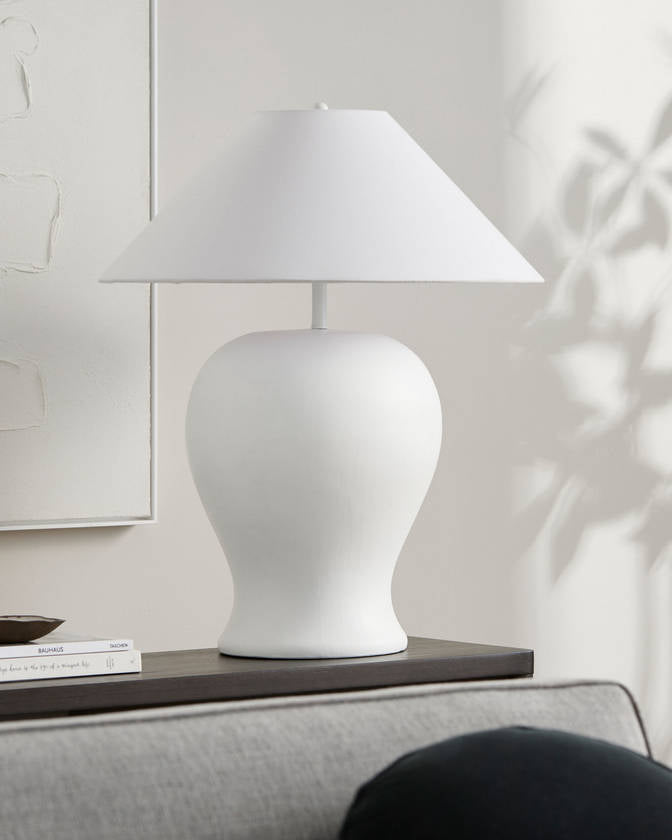 Shaketa Traditional White Floor Lamp
