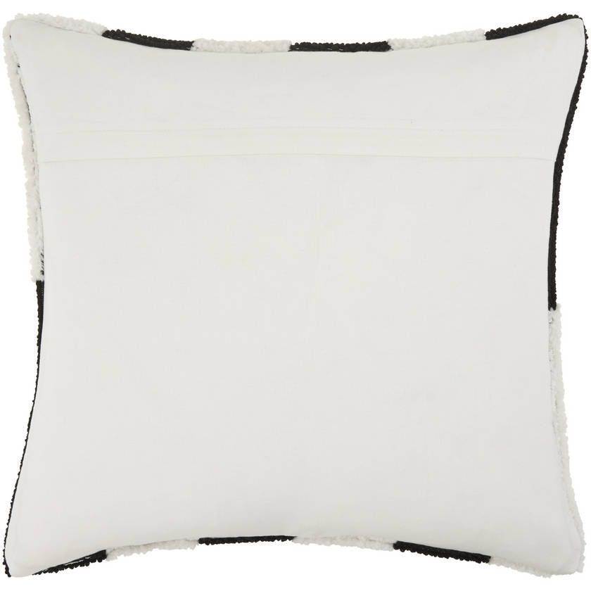 Judie White/Black Pillow Cover