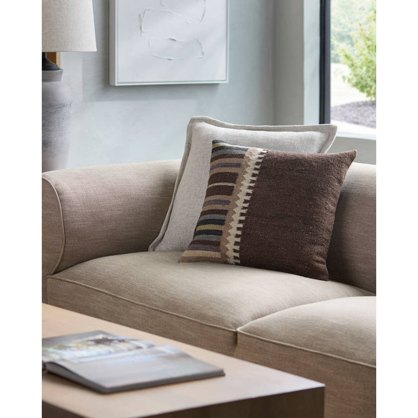 Vena Dark Brown Pillow Cover