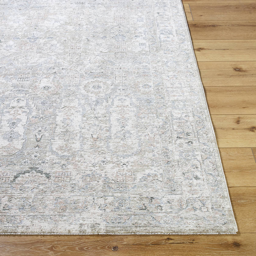 Crossett Traditional Sterling Grey Area Rug