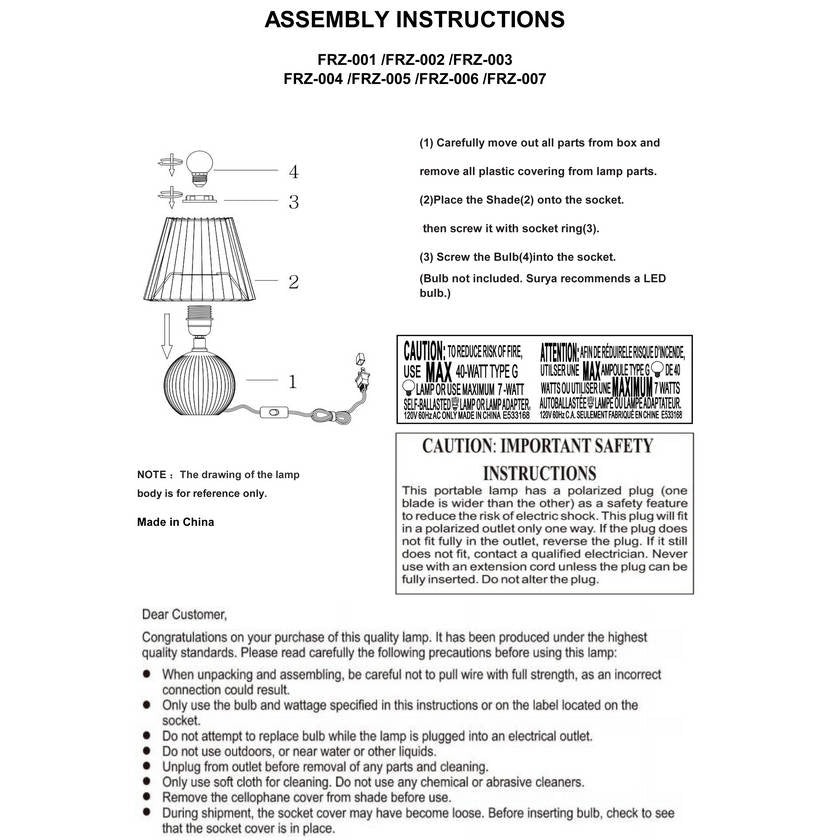 Trudie Modern White Table Lamp