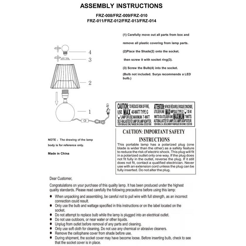 Travarus Modern Blue Table Lamp