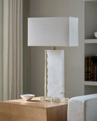 Tyrel Rustic White Table Lamp