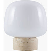 Veena Modern White/Beige Table Lamp
