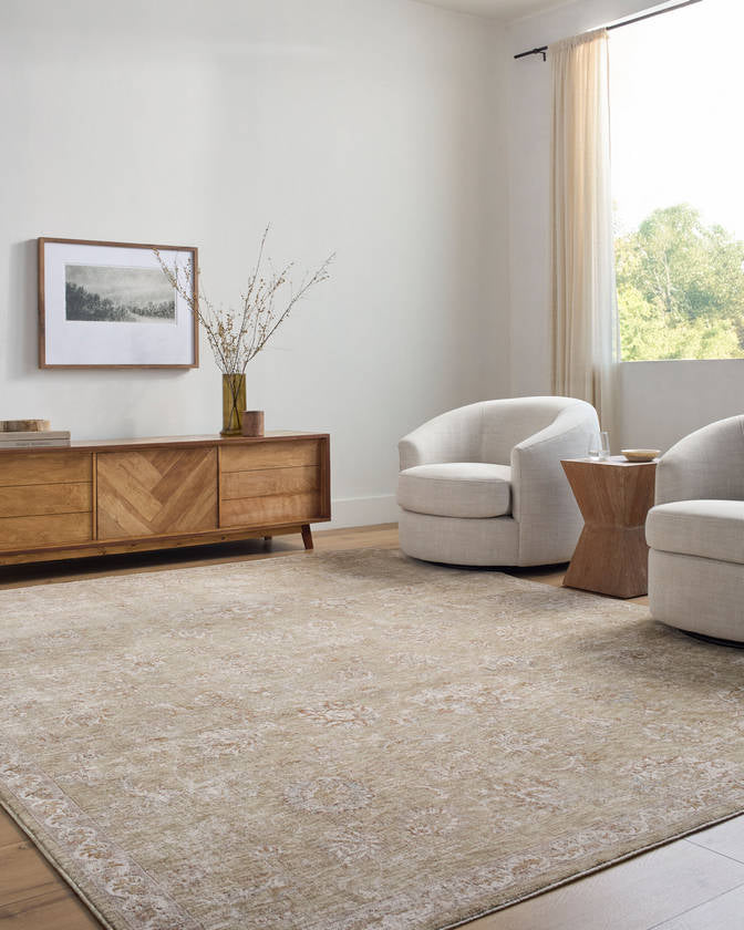 Jamell Traditional Light Brown Area Rug