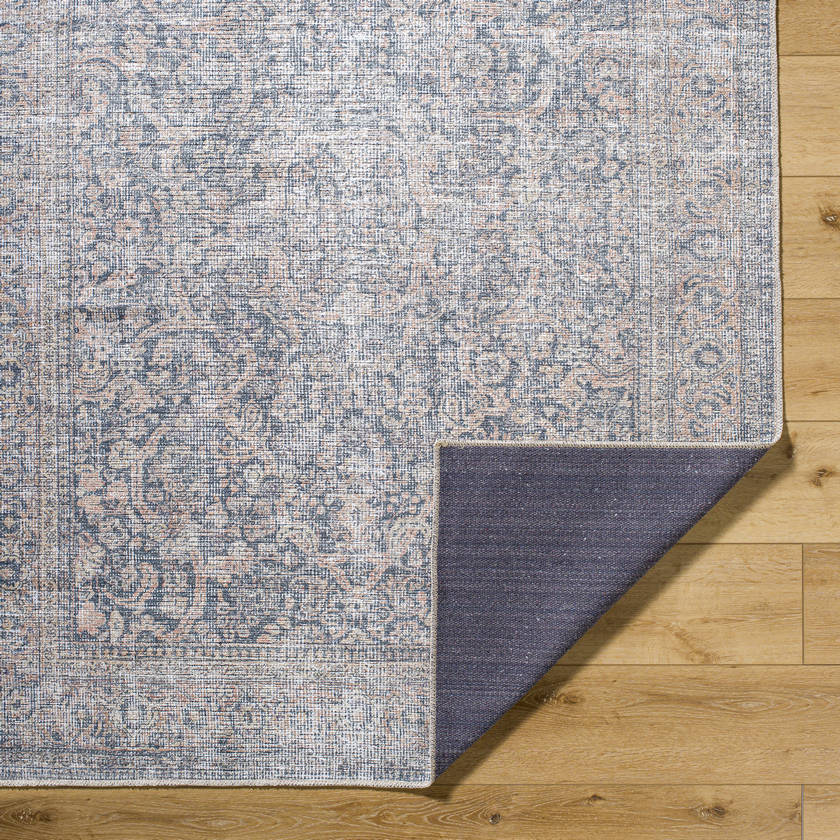 Lorelai Traditional Black/Amber Washable Area Rug - Vivir x Livabliss